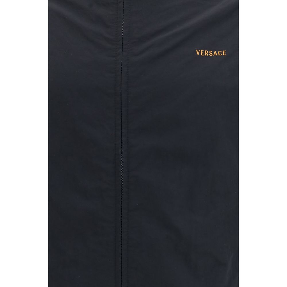 Versace Black Polyamide Bomber