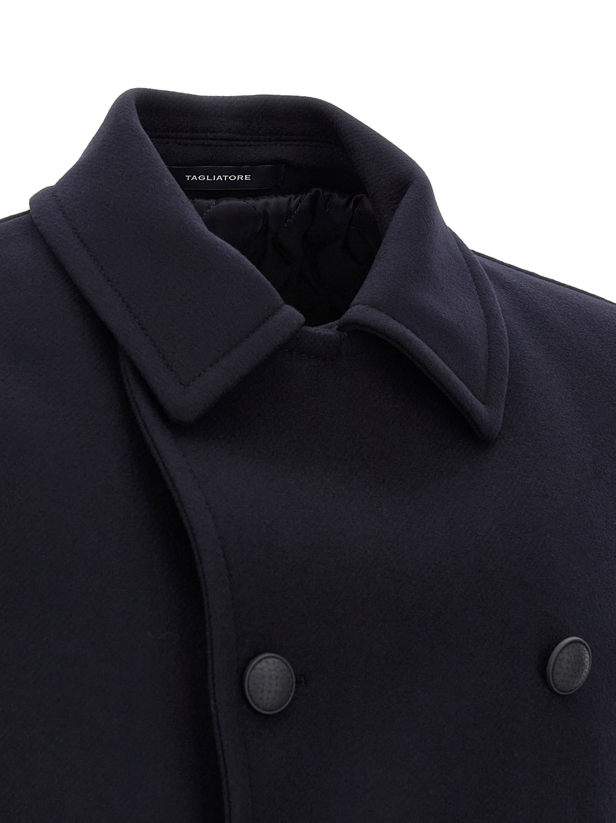 Tagliatore Blue Wool Coat