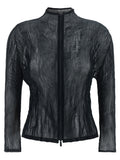 Issey Miyake Blue Polyester Cardigan