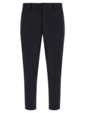 PT Torino Black Virgin Wool Casual Pants