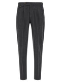 PT Torino Gray Virgin Wool Dress Pants