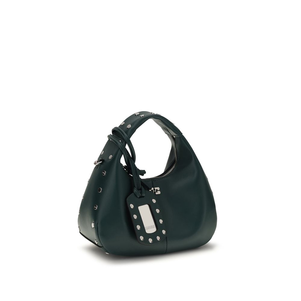 Ganni Bicolor Recycled Leather Handbag