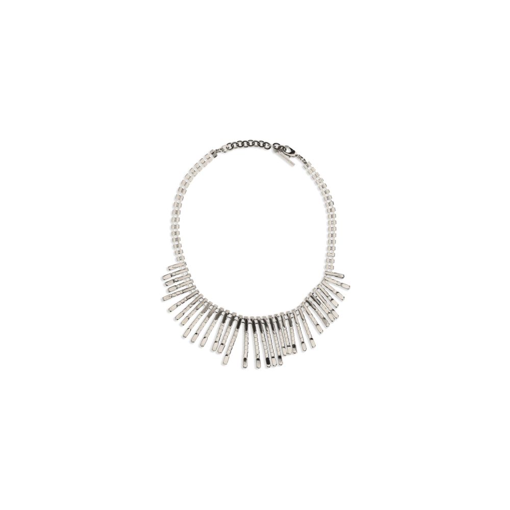 Alessandra Rich Silver Metal Necklace