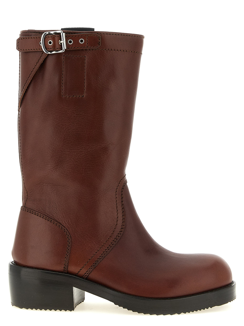 Dries Van Noten Brown Bovine Leather Over The Knee