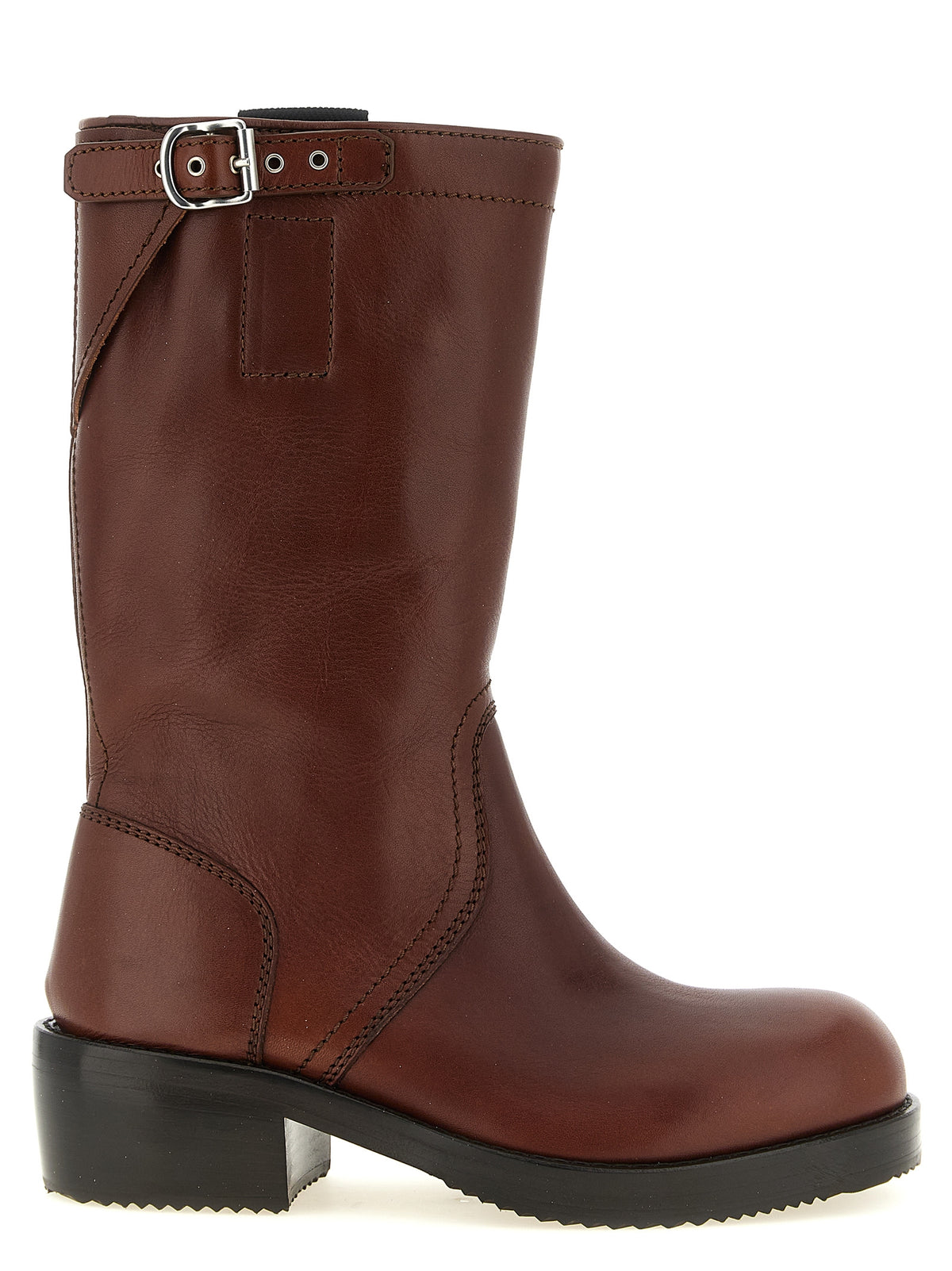 Dries Van Noten Brown Bovine Leather Over The Knee