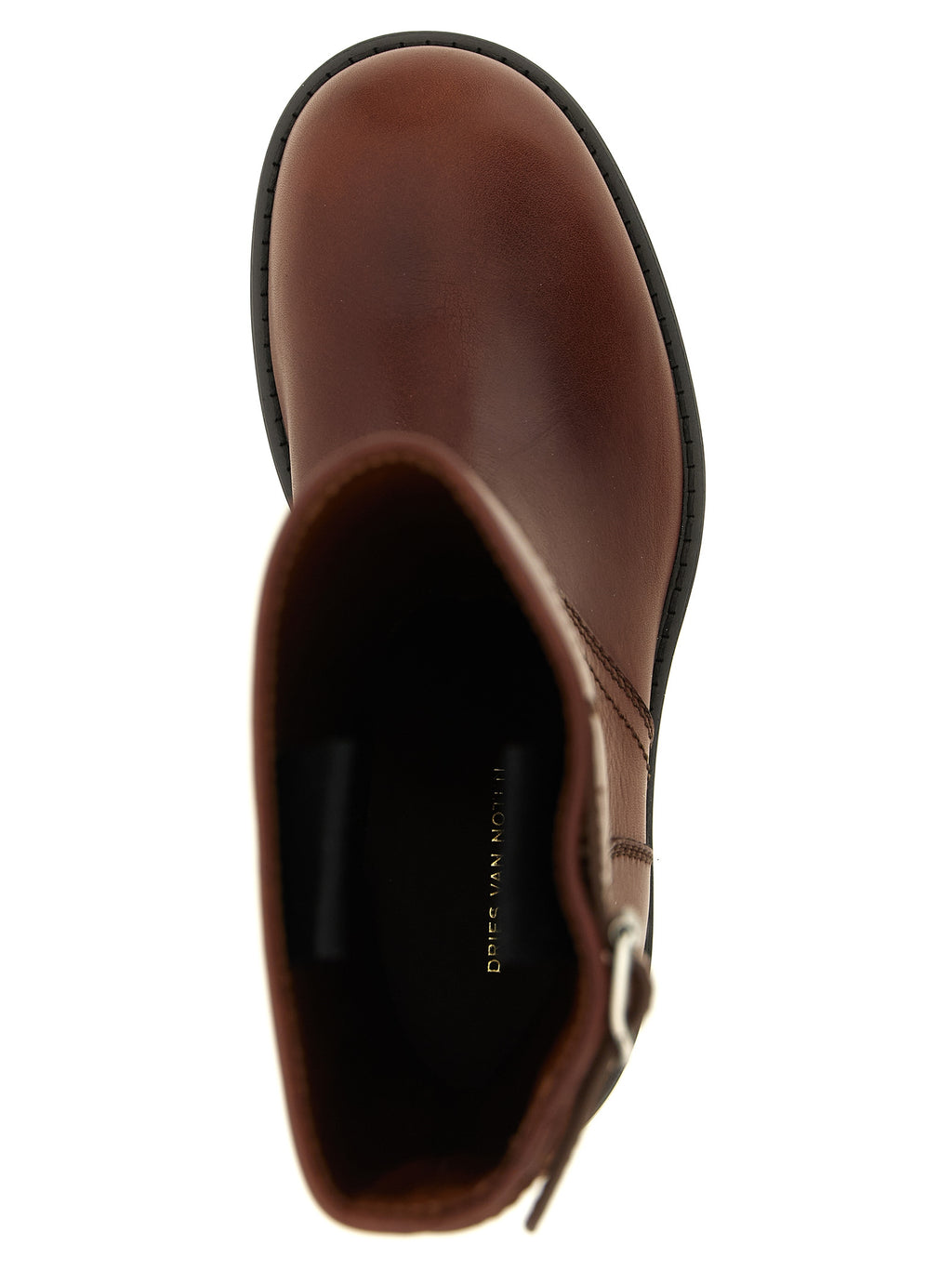 Dries Van Noten Brown Bovine Leather Over The Knee