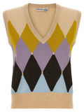 Ballantyne Beige Cashmere Sleeveless Jacket