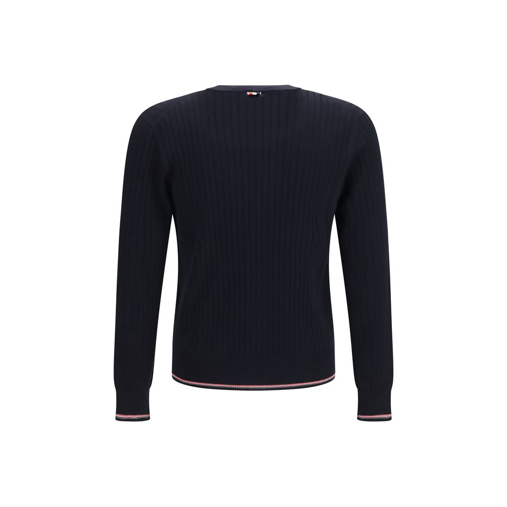 Thom Browne Blue Wool Oves Aries Cardigan
