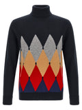 Ballantyne Blue Cashmere Cardigan