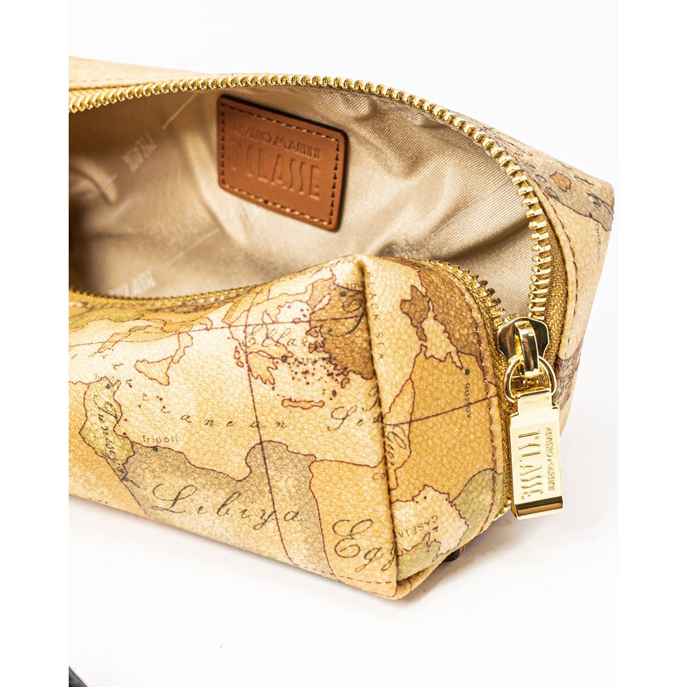 Alviero Martini Prima Classe Beige Cotton Clutch Bag