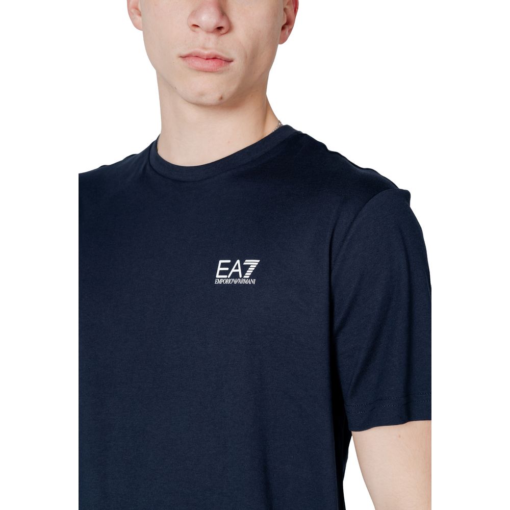 EA7 Emporio Armani Blue Cotton T-Shirt