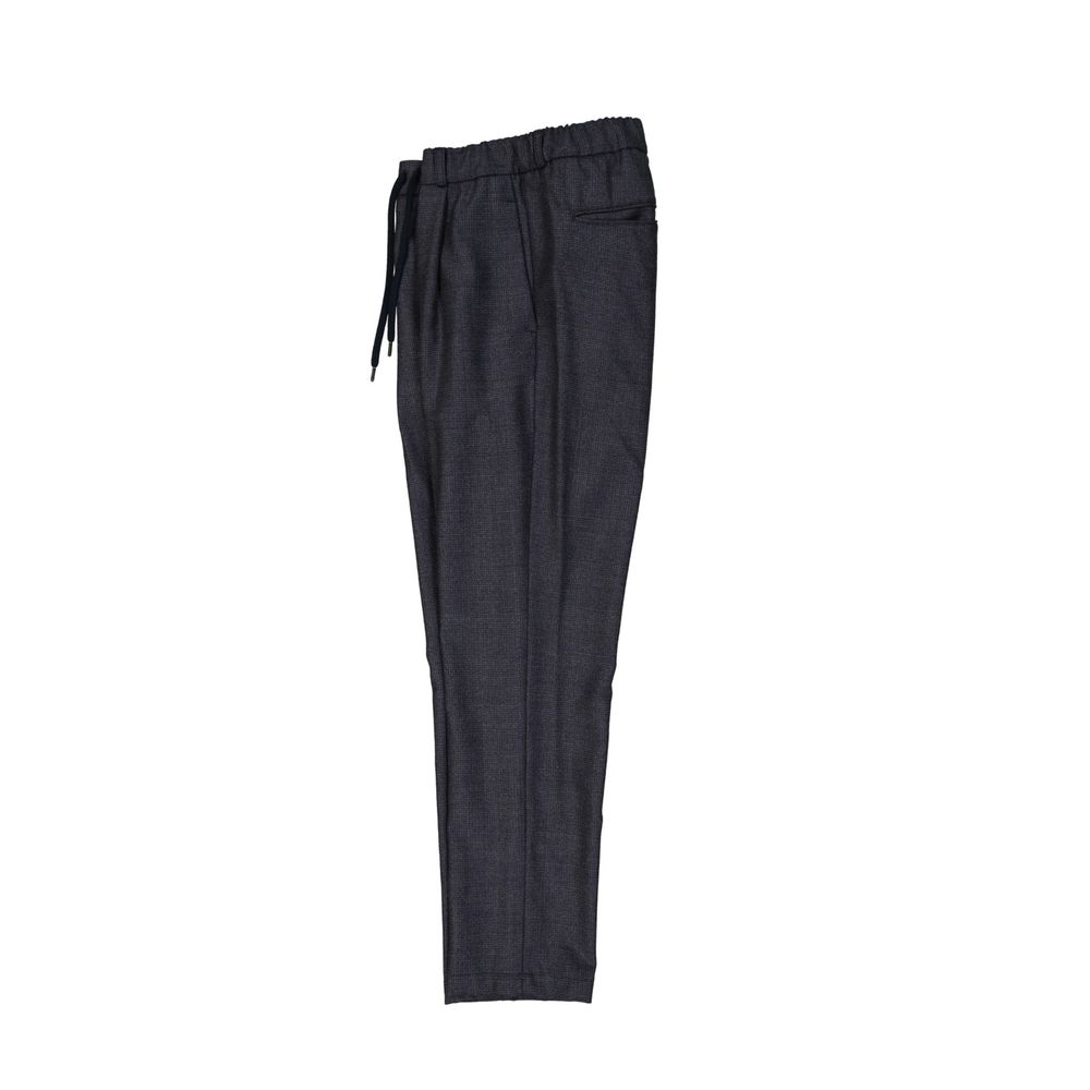 Herno Gray Virgin Wool Casual Pants