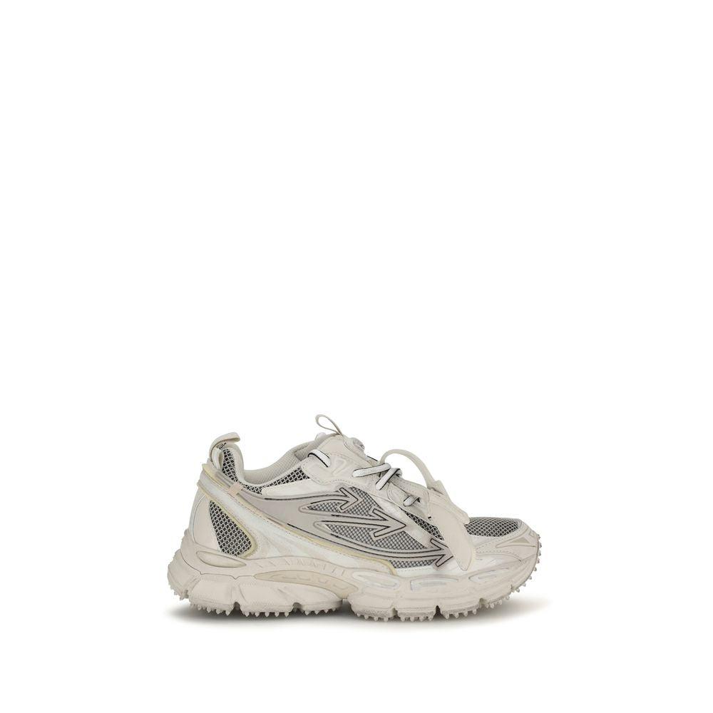 Off-White Beige Polyethylene Athletic Sneakers