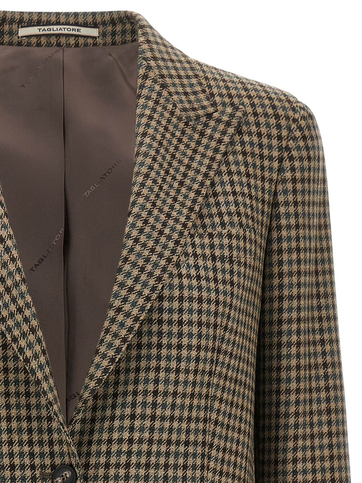 Tagliatore Brown Virgin Wool Blazer