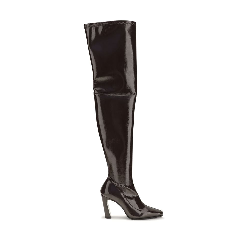 Stuart Weitzman Brown Calf Leather Bos Taurus Over The Knee