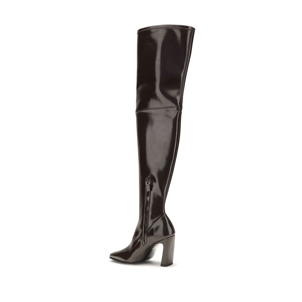 Stuart Weitzman Brown Calf Leather Bos Taurus Over The Knee