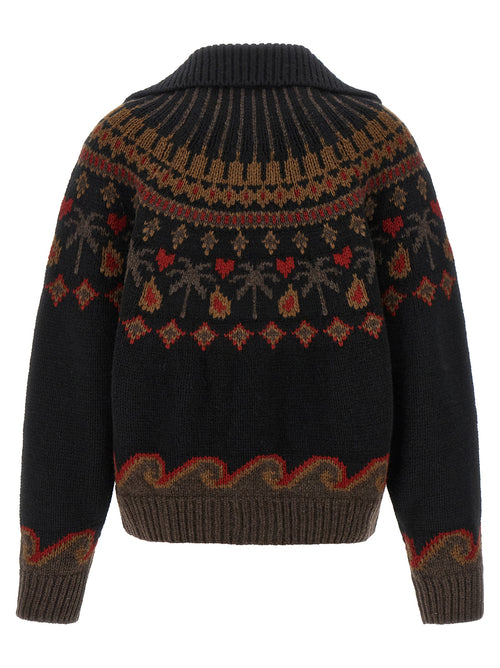 Alanui Multicolor Virgin Wool Cardigan