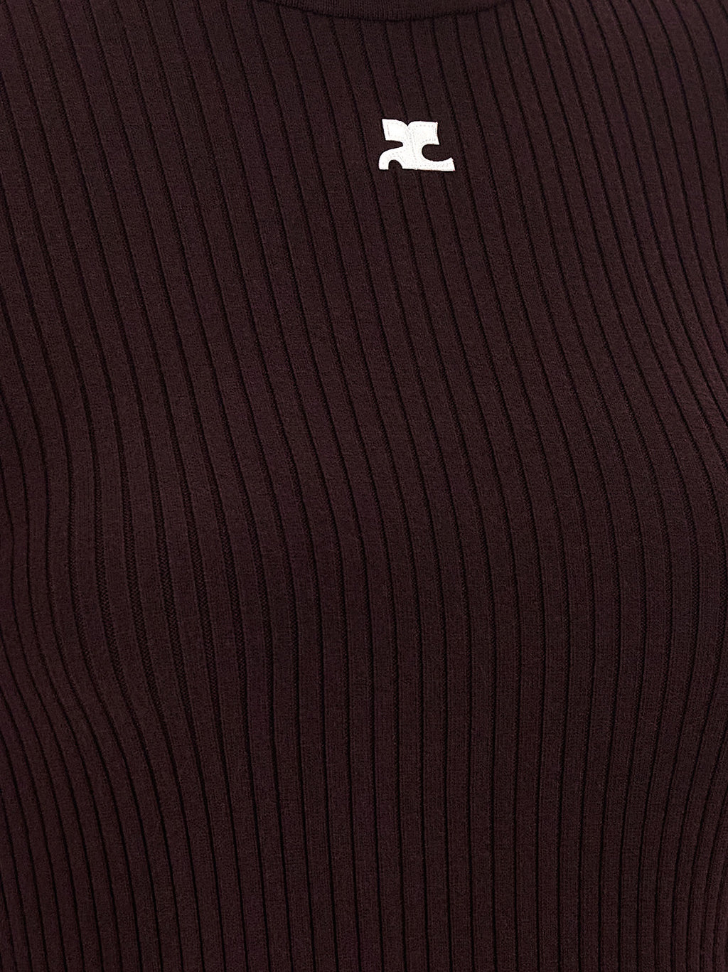 Courrèges Bordeaux Viscose Cardigan