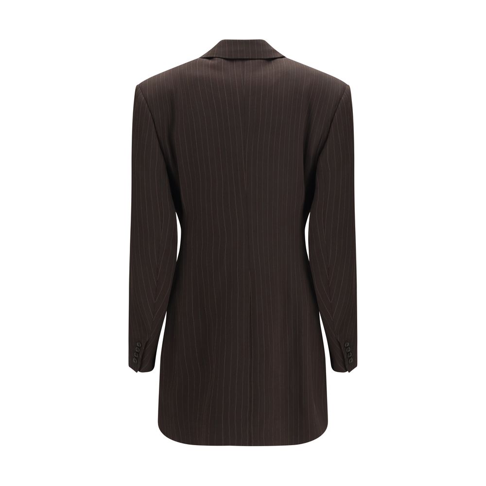 Saint Laurent Brown Wool Oves Aries Full-Length Jacket