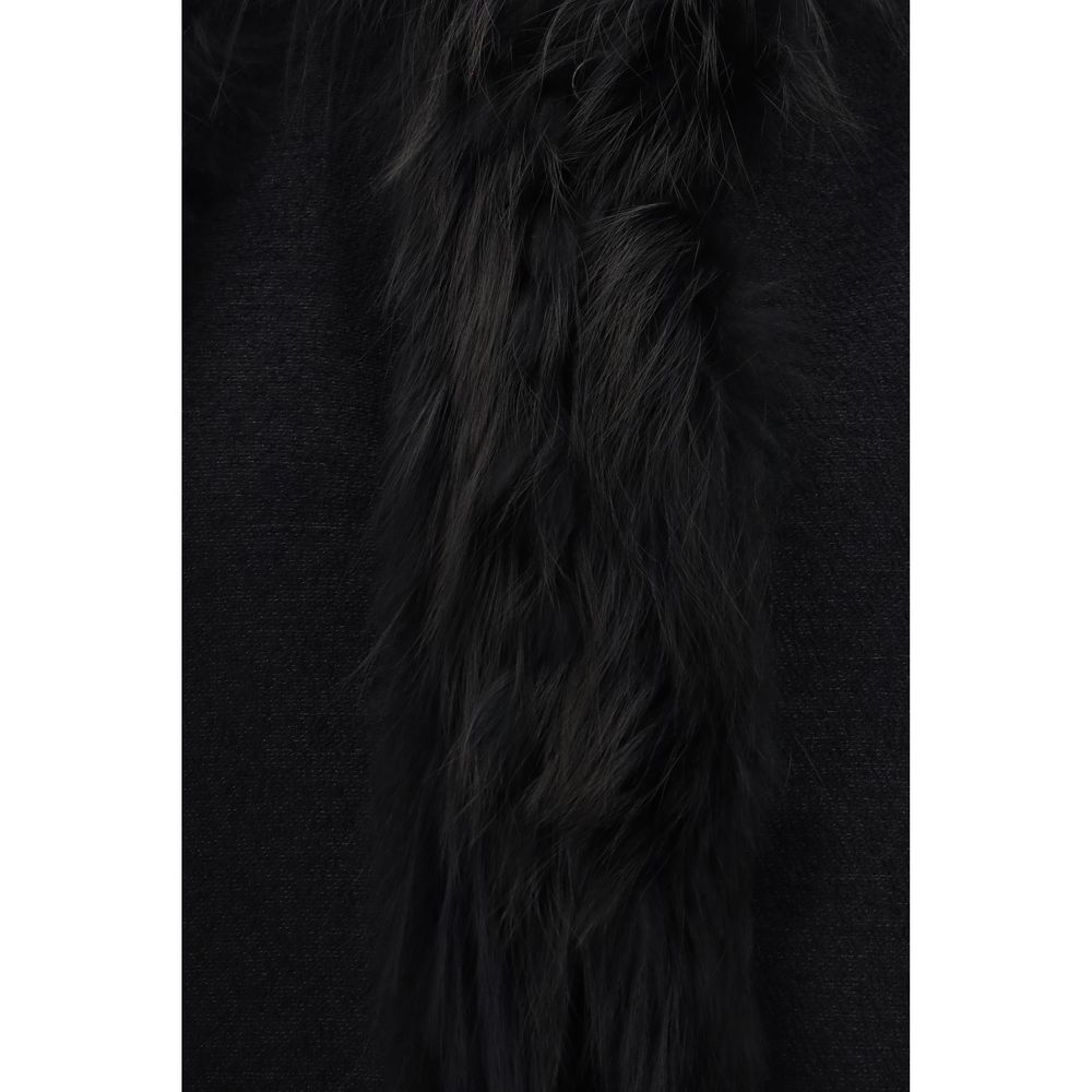 Fendi Black Wool Oves Aries Sleeveless Jacket