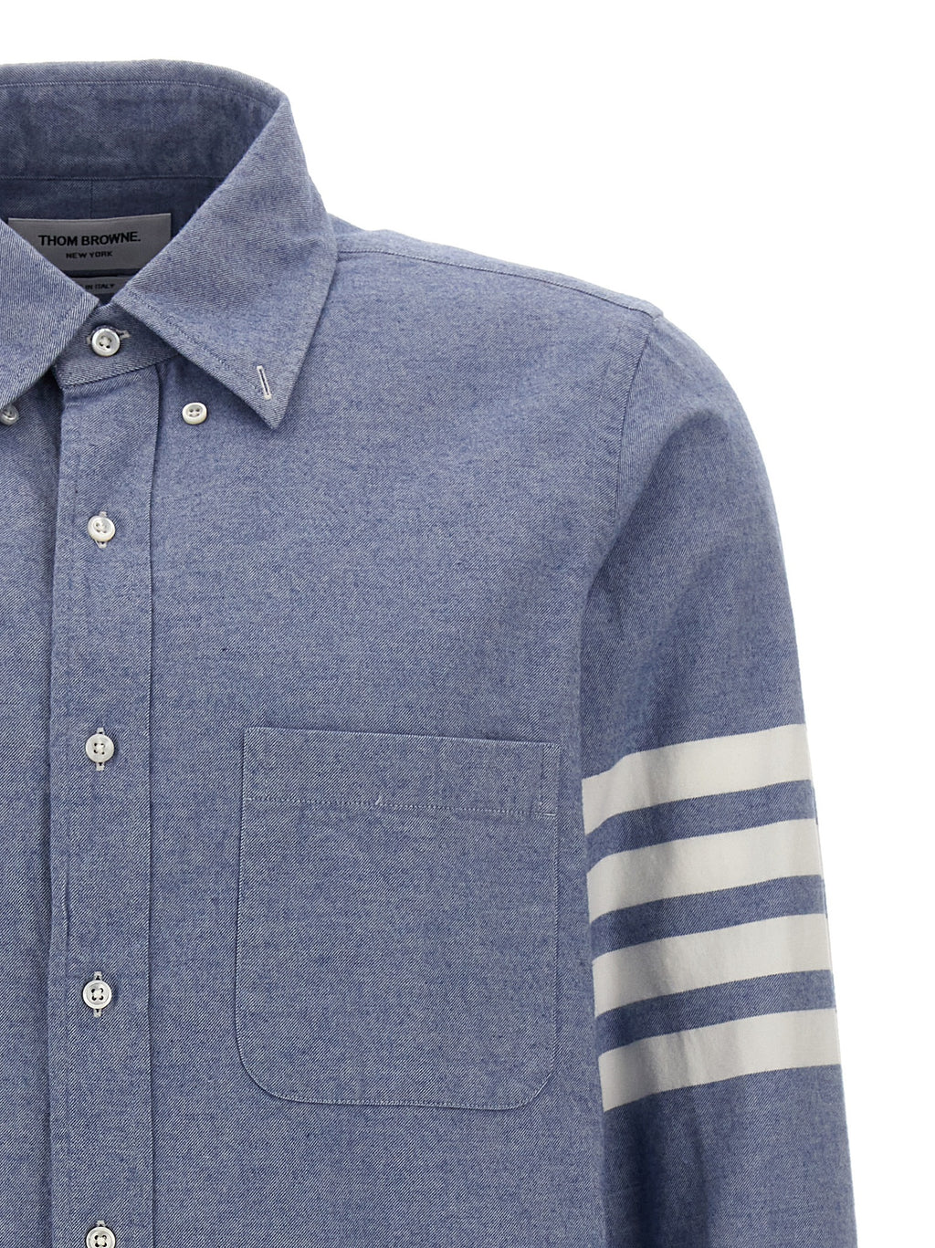 Thom Browne Blue Cotton Blouse