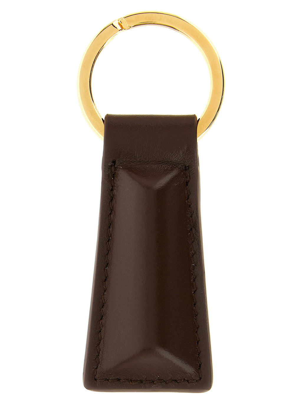 Jil Sander Brown Calfskin Keychain