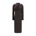 Brunello Cucinelli Brown Wool Oves Aries Casual Dress