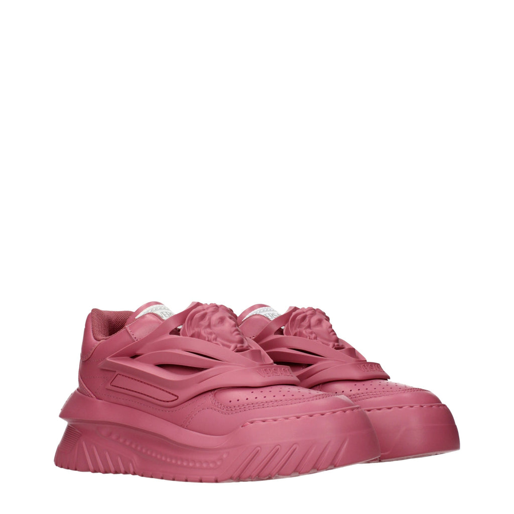 Versace Pink Leather Chunky Sneakers