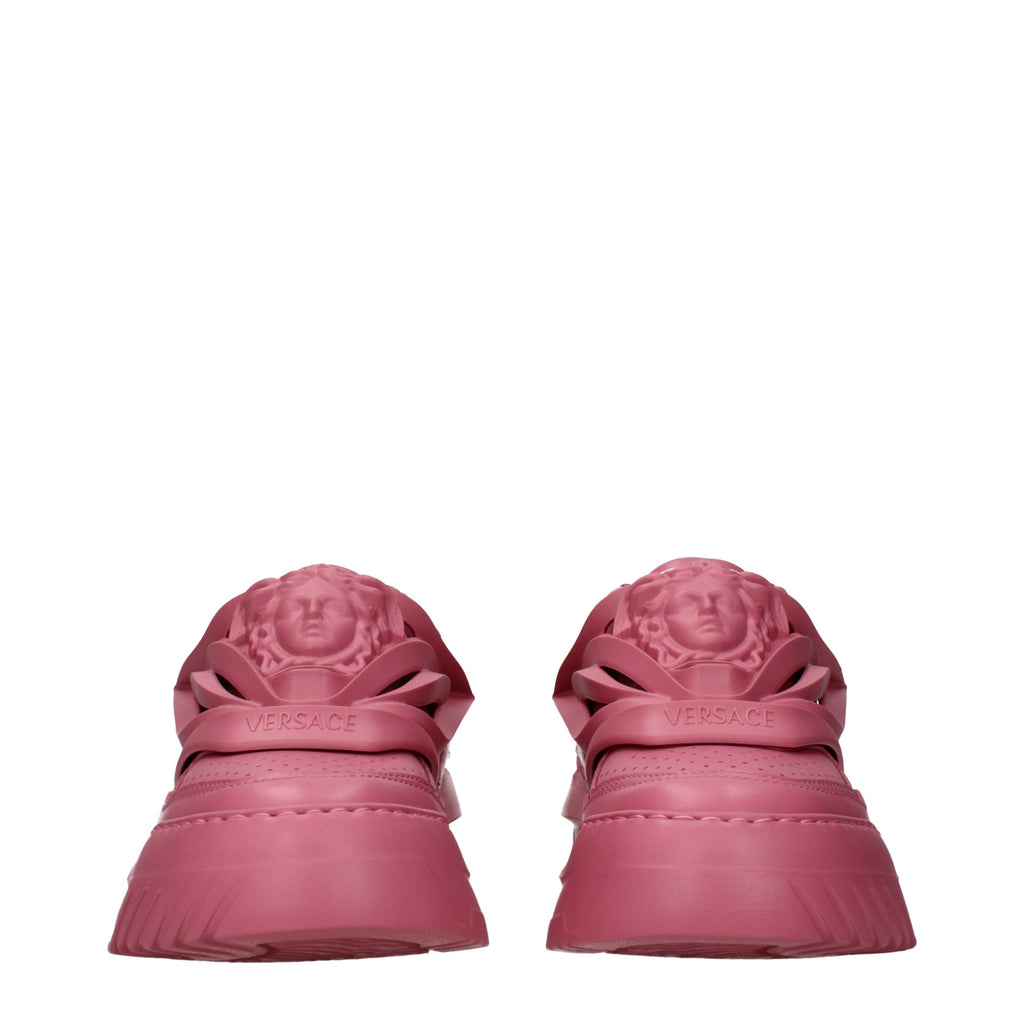 Versace Pink Leather Chunky Sneakers