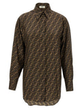 Fendi Brown Silk Blouse