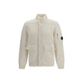 C.P. Company White Wool Oves Aries Cardigan