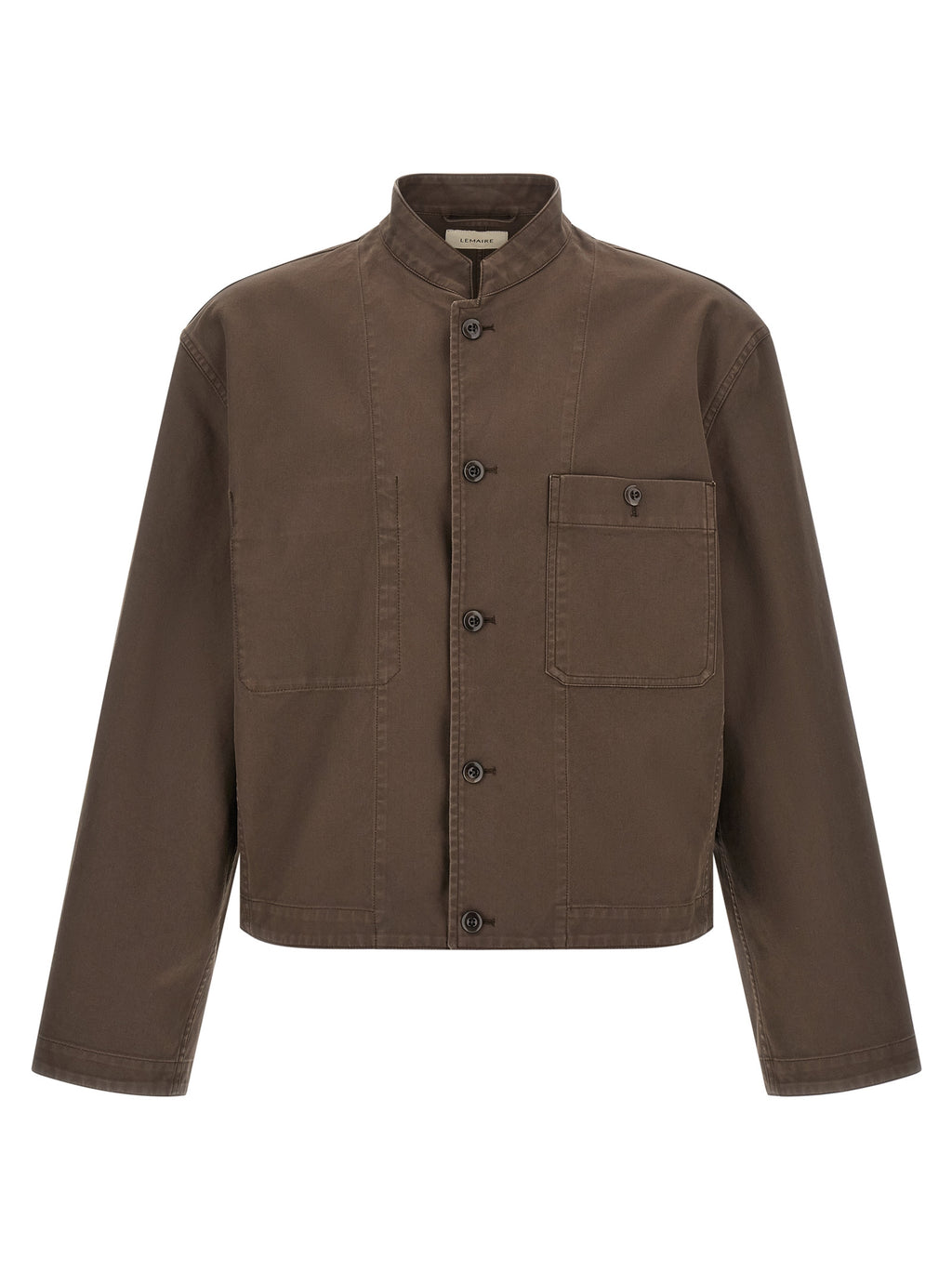 Lemaire Brown Cotton Full-Length Jacket