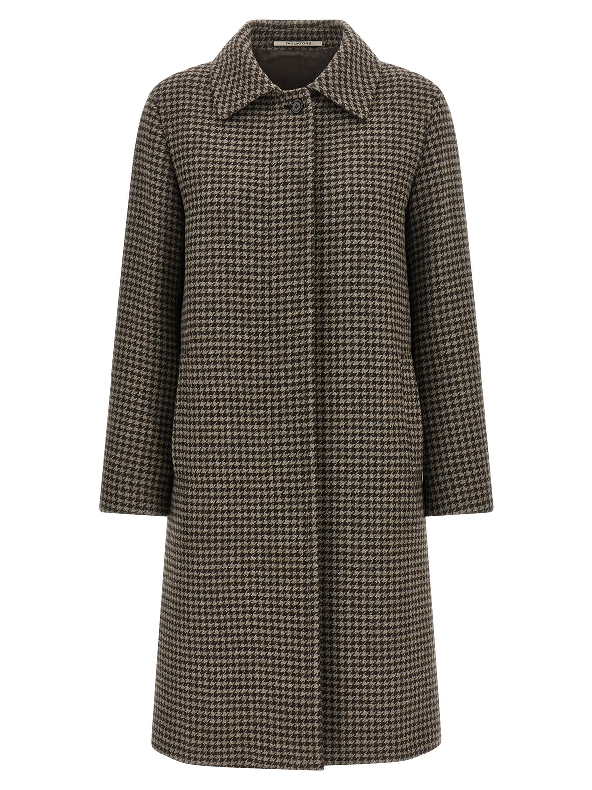 Tagliatore Brown Virgin Wool Coat