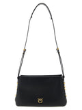 PINKO Black Calfskin Crossbody Bag