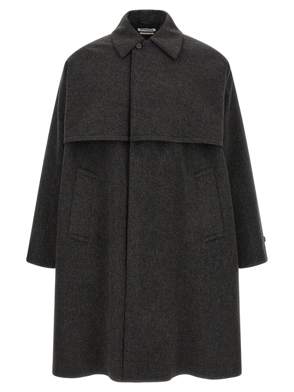 Jil Sander Gray Wool Coat