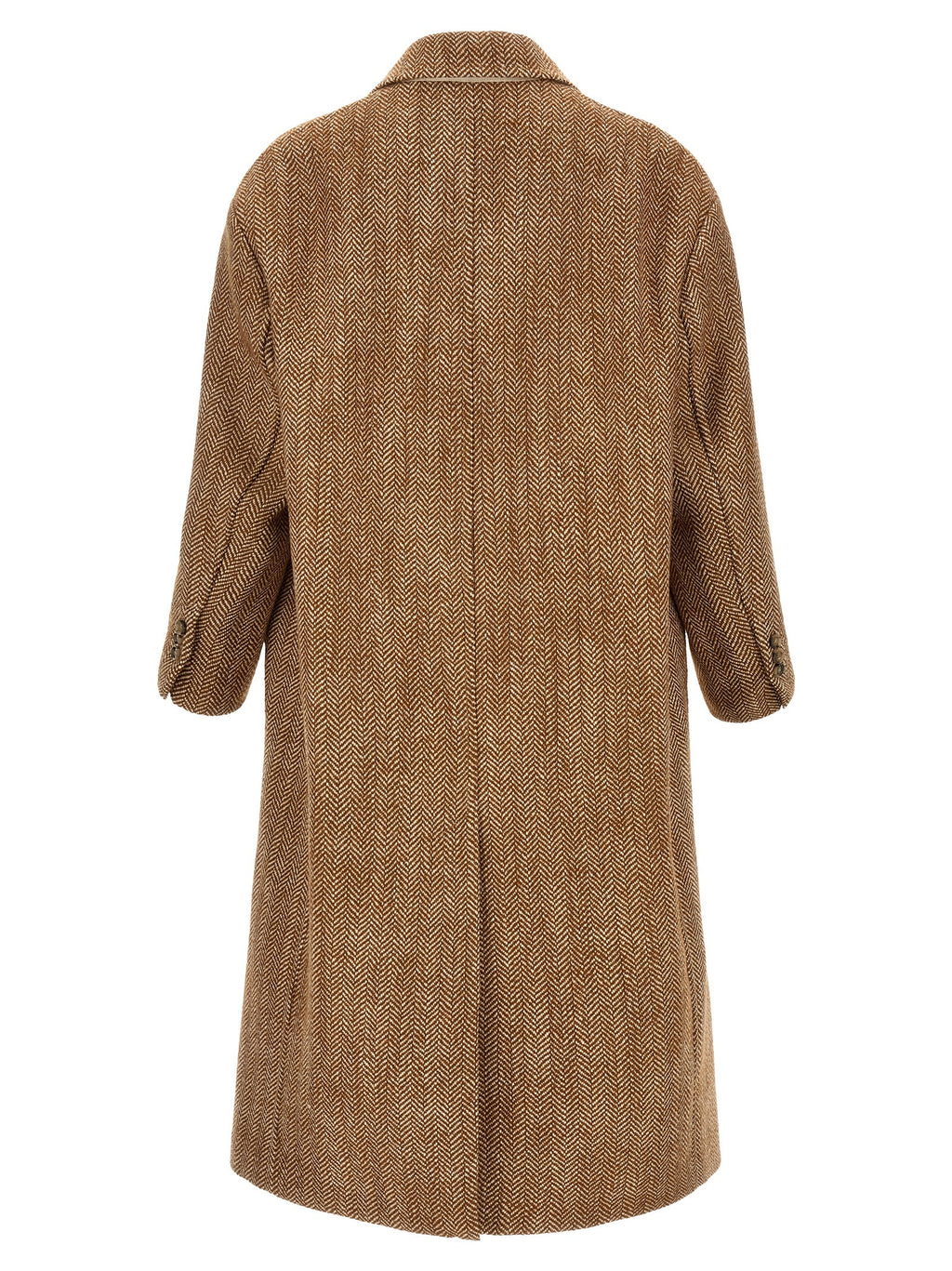 Ami Paris Brown Virgin Wool Coat