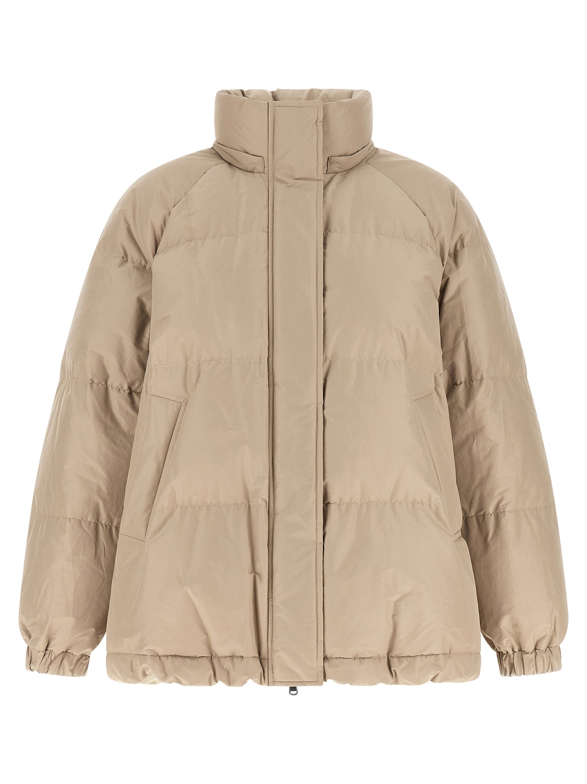 Brunello Cucinelli Beige Cotton Full-Length Jacket