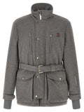 Brunello Cucinelli Gray Wool Full-Length Jacket