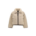 PINKO Beige Polyester Full-Length Jacket