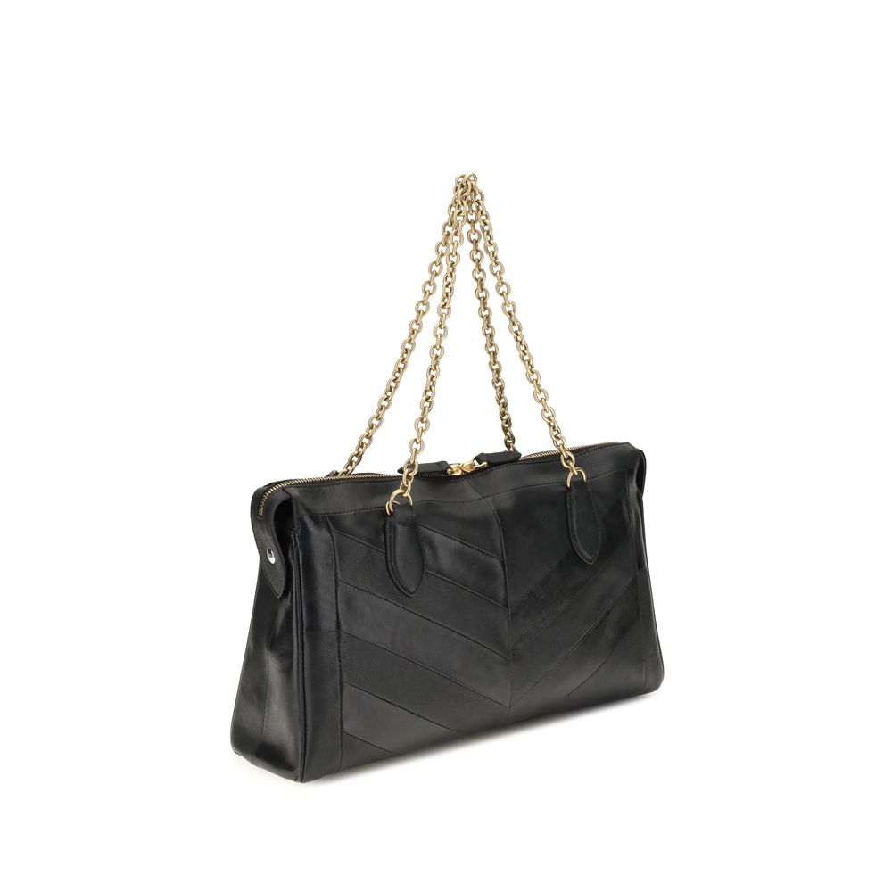 Valentino Garavani Black Napa Leather / Calf Bos Taurus Shoulder Bag