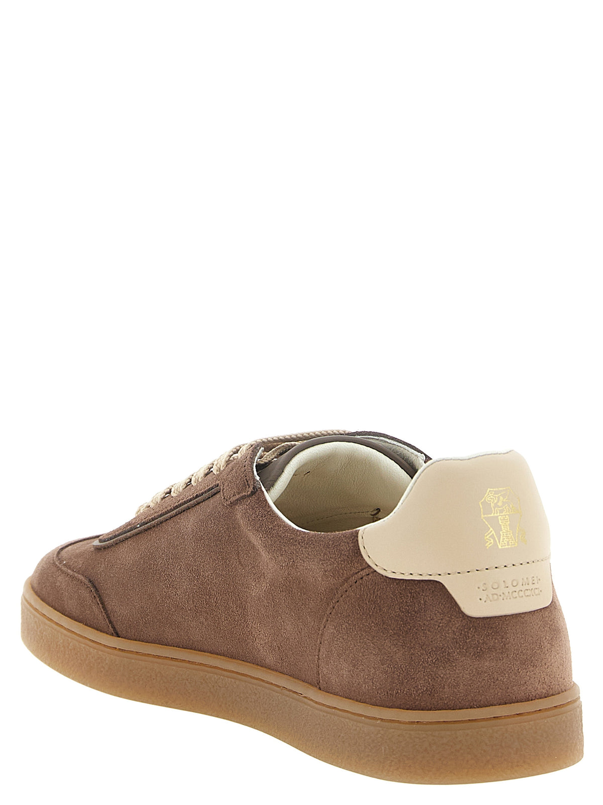 Brunello Cucinelli Brown Calfskin Low Top Sneakers