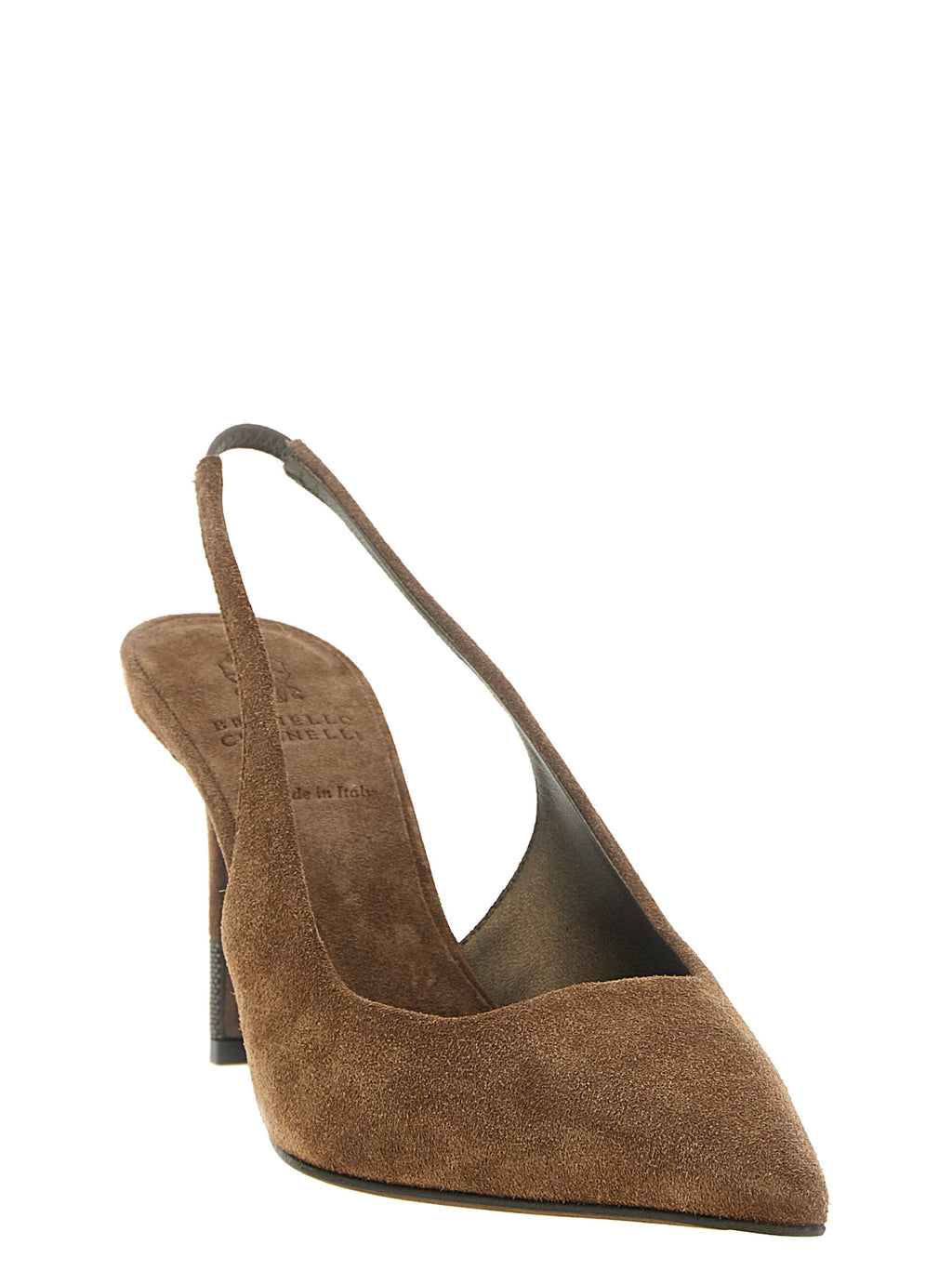 Brunello Cucinelli Brown Calfskin High Heel Pumps