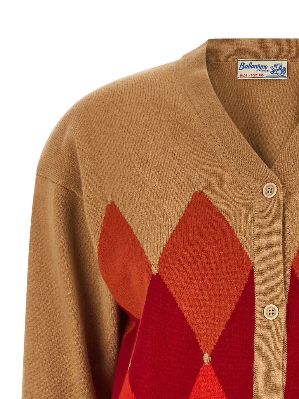 Ballantyne Beige Cashmere Cardigan