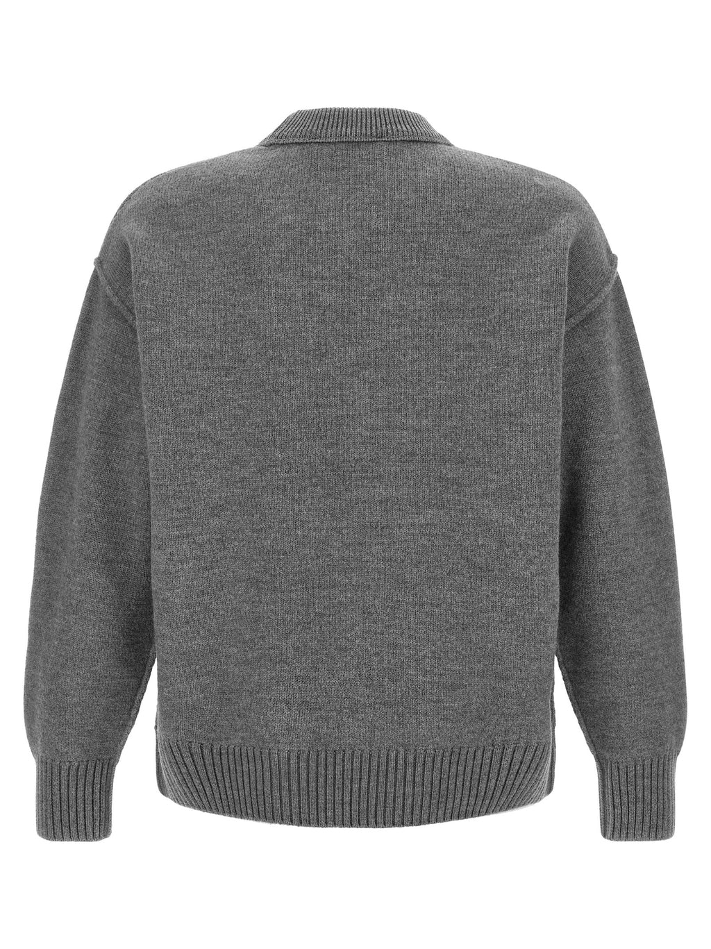Ami Paris Gray Wool Cardigan