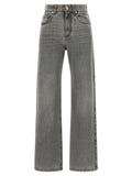 Brunello Cucinelli Gray Cotton Straight-Leg Jeans