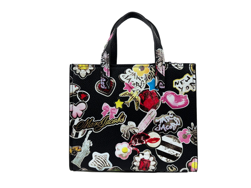 Marc Jacobs Mini Grind Black Sticker Leather Crossbody Bag