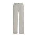 The Row White Cotton Straight-Leg Jeans