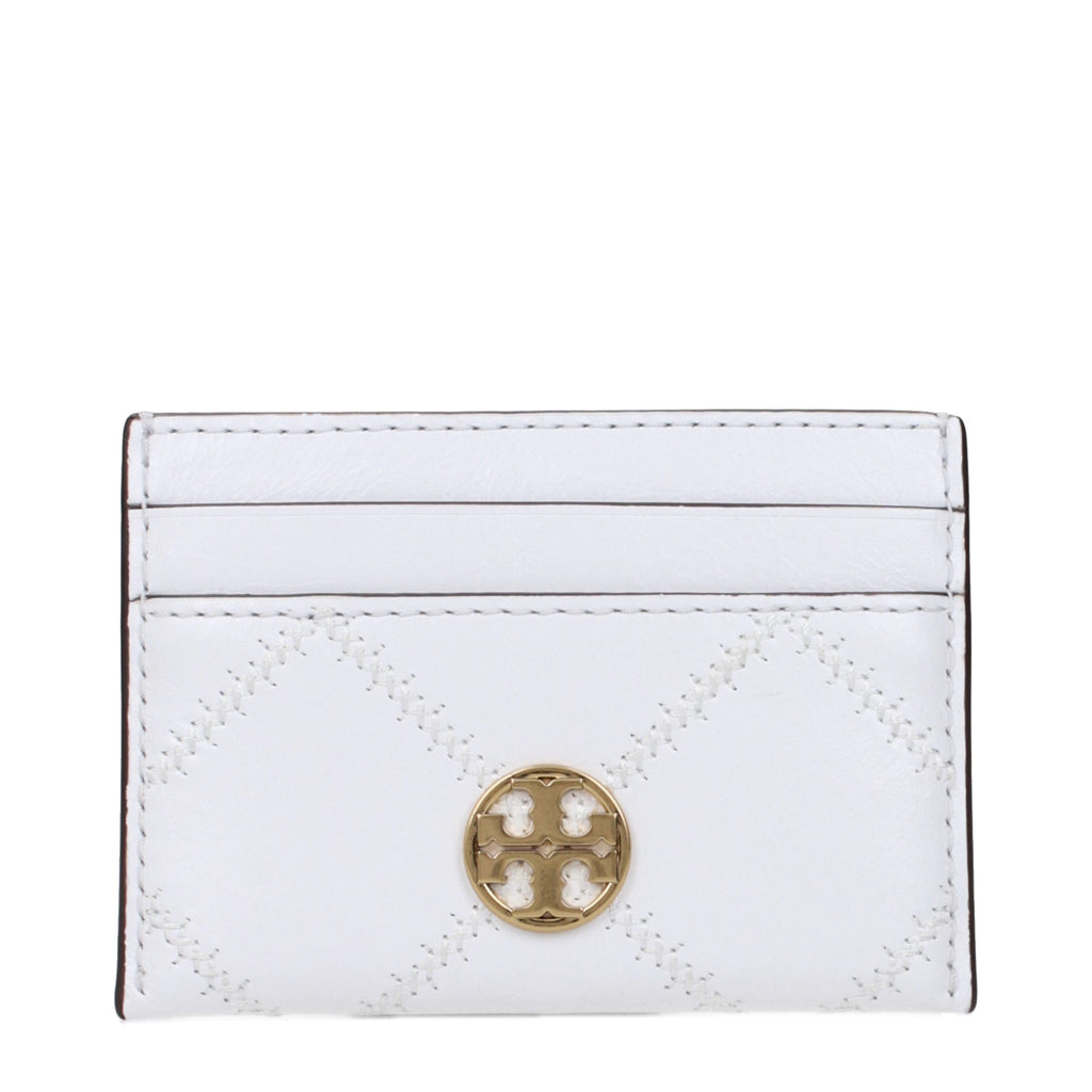 Tory Burch White Leather Cardholder