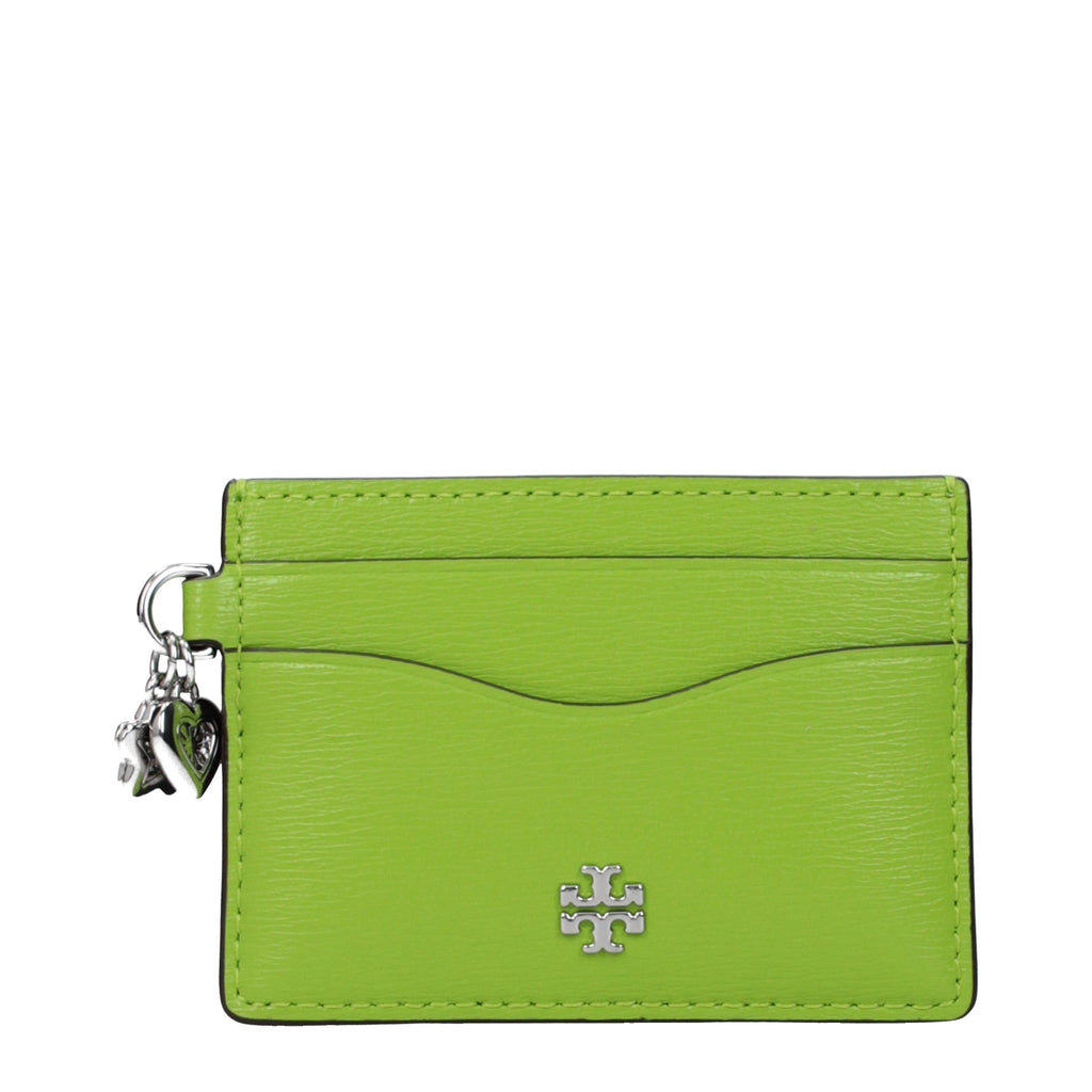Tory Burch Green Leather Cardholder