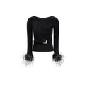 Self-Portrait Black Viscose Blouse